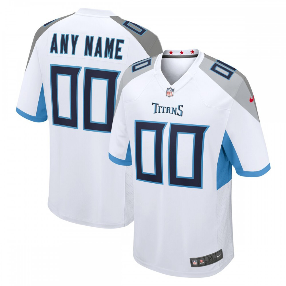 Tennessee Titans Nike Custom Game Jersey - White-GridironStore